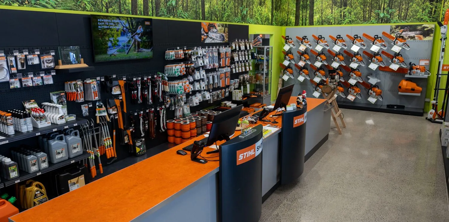 The STIHL SHOP Mt Maunganui showroom counter
