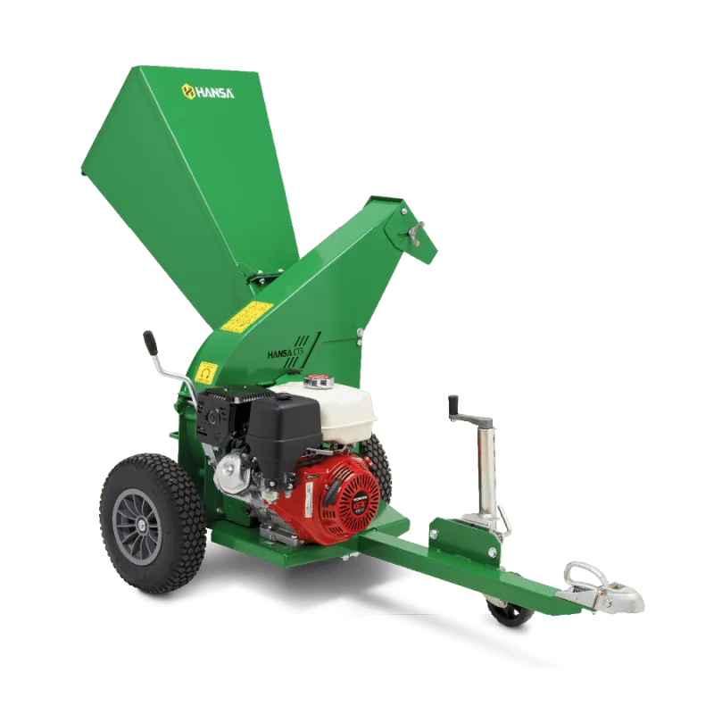 A clear-cut Hansa C13 wood chipper