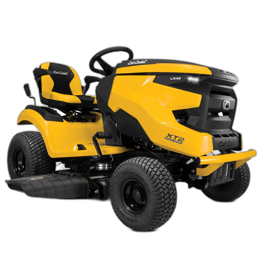 A clear-cut Cub Cadet LX42 ride-on mower