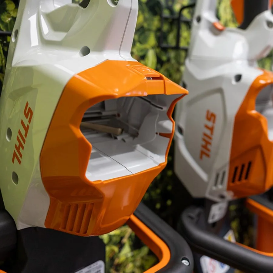 STIHL battery hedge trimmers on display